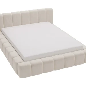Emporius Bolonia gestoffeerd bed 160 x 200 – bed 160×200 cm, bed met opbergruimte en bedlade – Crème (Komodo 10) Emporius Bolonia gestoffeerd bed 160 x 200 – bed 160×200 cm, bed met opbergruimte en bedlade – Crème (Komodo 10)