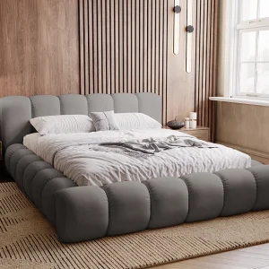 Emporius gestoffeerd bed 160×200 Cloud – Gestoffeerd Hoofdeinde, Lattenbodem, Opbergruimte – Tweepersoonsbed Fluweel – Donkergrijs (Jupiter 22) Emporius gestoffeerd bed 160×200 Cloud – Gestoffeerd Hoofdeinde, Lattenbodem, Opbergruimte – Tweepersoonsbed Fluweel – Donkergrijs (Jupiter 22)