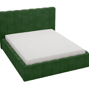 Emporius Gestoffeerd Bed 180×200 Lisbon – bed met opbergruimte, Tweepersoonsbed – Slaapkamer, Tienerkamer – Fluweel Groen (Magic Velvet 2225)