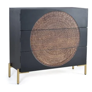 Dressoir van mangohout met ronde details
