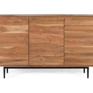 Dressoir van massief acaciahout met interne planken.