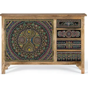 Dressoir van veelkleurig mangohout