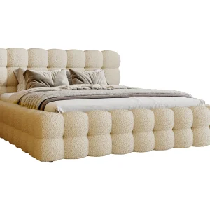 Emporius Gestoffeerd bed 200×200 cm Parlas Bis – luxe bed met met opbergruimte, Bouclé Beige (Anthology 3) Emporius Gestoffeerd bed 200×200 cm Parlas Bis – luxe bed met met opbergruimte, Bouclé Beige (Anthology 3)