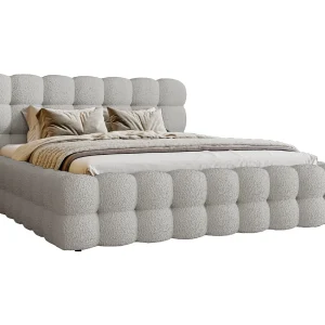 Emporius Gestoffeerd bed 140×200 cm Parlas Bis – luxe bed met met opbergruimte, Bouclé Lichtgrijs (Anthology 15) Emporius Gestoffeerd bed 140×200 cm Parlas Bis – luxe bed met met opbergruimte, Bouclé Lichtgrijs (Anthology 15)