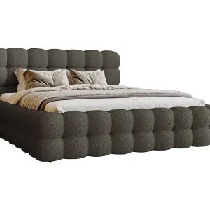 Emporius Gestoffeerd bed 180×200 cm Parlas Bis – luxe bed met met opbergruimte, Bouclé Donkergrijs (Anthology 18) Emporius Gestoffeerd bed 180×200 cm Parlas Bis – luxe bed met met opbergruimte, Bouclé Donkergrijs (Anthology 18)