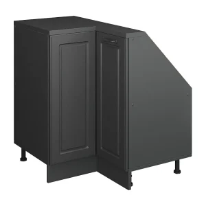 Eck-Küchenschrank für Dachschrägen anthrazit landhaus 75.6×75.6×81.6 r-line Eck-Küchenschrank für Dachschrägen anthrazit landhaus 75.6×75.6×81.6 r-line