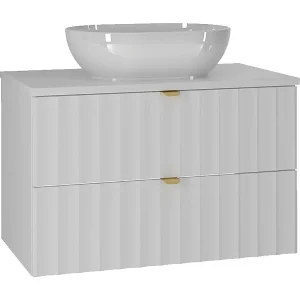 Enkele wastafel 80cm Lexa Wit Enkele wastafel 80cm Lexa Wit