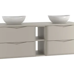 Ellie Cachemire dubbel wastafelmeubel 140cm 2 nissen Ellie Cachemire dubbel wastafelmeubel 140cm 2 nissen