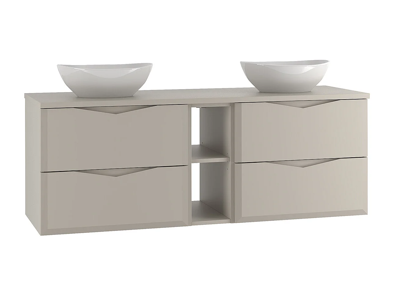 Ellie Cachemire dubbel wastafelmeubel 140cm 2 nissen