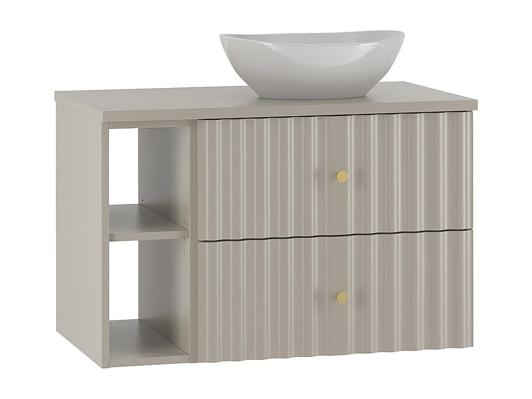 Enkele wastafel 80cm 2 nissen Izae Cachemire