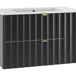 Enkele wastafel 80cm Lexa Zwart Enkele wastafel 80cm Lexa Zwart