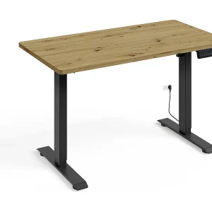Elektrisch bureau 120 cm Ergo Hout en Zwart