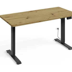 Elektrisch bureau 140 cm Ergo Hout en Zwart Elektrisch bureau 140 cm Ergo Hout en Zwart