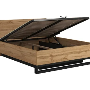 Eden Wood en Zwarte bedstee 160×200 inclusief lattenbodem Eden Wood en Zwarte bedstee 160×200 inclusief lattenbodem