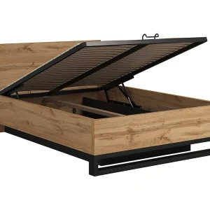 Eden Wood en Zwart 140×200 bedstee inclusief lattenbodem Eden Wood en Zwart 140×200 bedstee inclusief lattenbodem