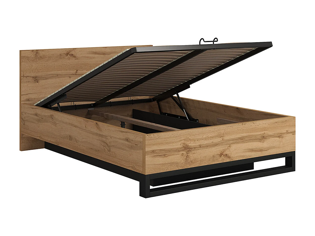 Eden Wood en Zwart 140x200 bedstee inclusief lattenbodem
