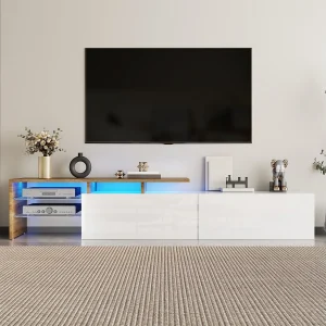 Buffet met 4 deuren en 2 lades – hout – hoogte 150cm – Antiek wit Buffet met 4 deuren en 2 lades – hout – hoogte 150cm – Antiek wit