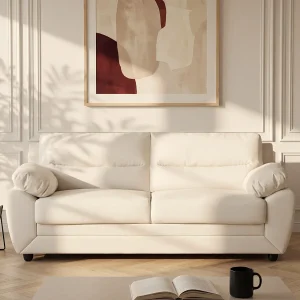 Driezitsbank MANOA van kunstleer – Kleur: Wit Driezitsbank MANOA van kunstleer – Kleur: Wit