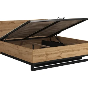 Eden Wood en Zwarte bedstee 180×200 inclusief lattenbodem Eden Wood en Zwarte bedstee 180×200 inclusief lattenbodem