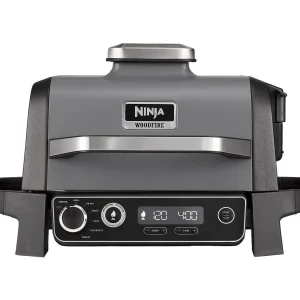Elektrische Ninja Woodfire OG701EU barbecue met geïntegreerde roker en heteluchtfriteuse – houtvuur koken, 7 functies, 28×37 cm, grijs Elektrische Ninja Woodfire OG701EU barbecue met geïntegreerde roker en heteluchtfriteuse – houtvuur koken, 7 functies, 28×37 cm, grijs
