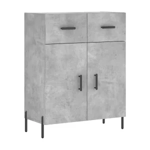 Dressoir 69,5x34x90 cm bewerkt hout betongrijs Dressoir 69,5x34x90 cm bewerkt hout betongrijs