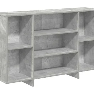 Dressoir 120x30x75 cm bewerkt hout betongrijs Dressoir 120x30x75 cm bewerkt hout betongrijs