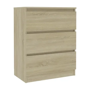 Dressoir 60x35x76 cm bewerkt hout sonoma eikenkleurig Dressoir 60x35x76 cm bewerkt hout sonoma eikenkleurig