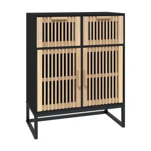 Dressoir 60x30x75 cm bewerkt hout zwart Dressoir 60x30x75 cm bewerkt hout zwart
