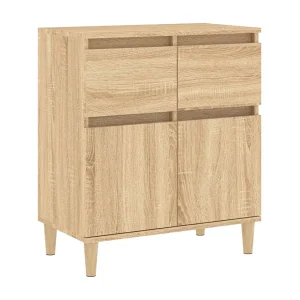 Dressoir 60x35x70 cm bewerkt hout sonoma eikenkleurig Dressoir 60x35x70 cm bewerkt hout sonoma eikenkleurig