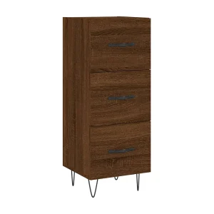 Dressoir 34,5x34x90 cm bewerkt hout bruin eikenkleur