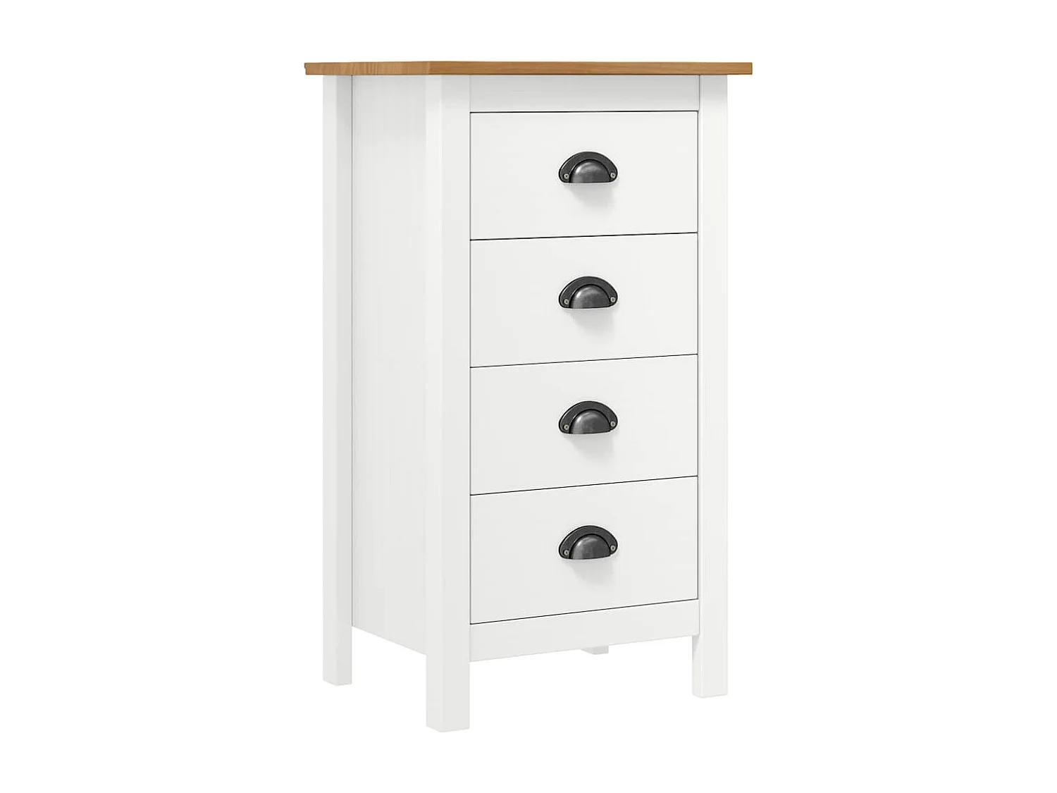 Dressoir Hill 46x35x80 cm massief grenenhout wit