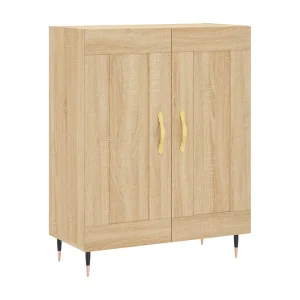Dressoir 69,5x34x90 cm bewerkt hout sonoma eikenkleurig Dressoir 69,5x34x90 cm bewerkt hout sonoma eikenkleurig