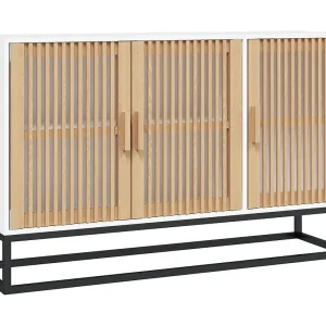 Dressoir 105x30x65 cm bewerkt hout wit Dressoir 105x30x65 cm bewerkt hout wit