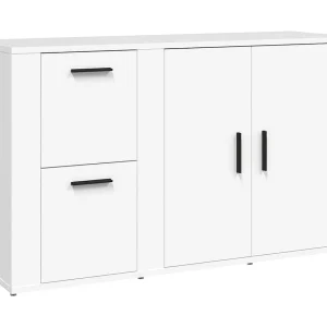 Dressoir 100x33x59,5 cm bewerkt hout wit Dressoir 100x33x59,5 cm bewerkt hout wit