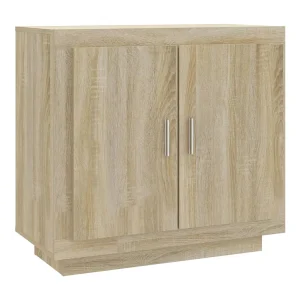 Dressoir 80x40x75 cm bewerkt hout sonoma eikenkleurig Dressoir 80x40x75 cm bewerkt hout sonoma eikenkleurig