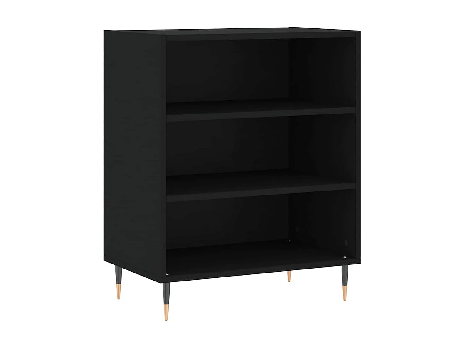 Dressoir 57x35x70 cm bewerkt hout zwart
