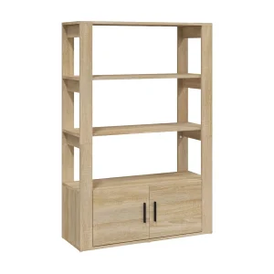 Dressoir 80x30x119,5 cm bewerkt hout sonoma eikenkleurig Dressoir 80x30x119,5 cm bewerkt hout sonoma eikenkleurig