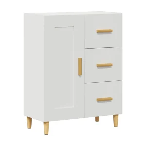 Dressoir 69,5x34x90 cm bewerkt hout wit Dressoir 69,5x34x90 cm bewerkt hout wit