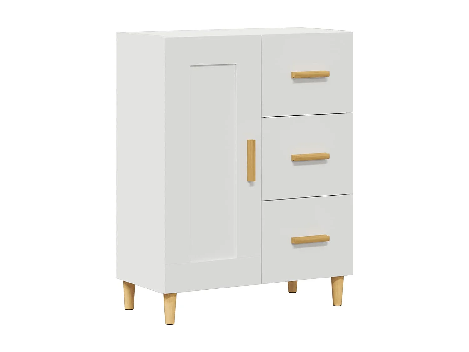 Dressoir 69,5x34x90 cm bewerkt hout wit