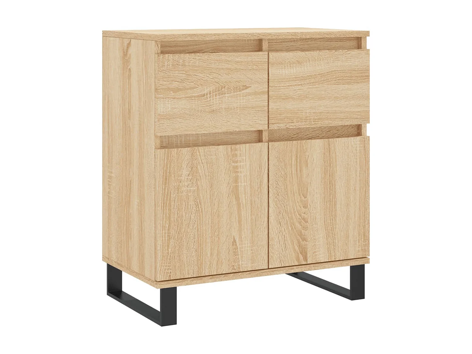 Dressoir 60x35x70 cm bewerkt hout sonoma eikenkleurig