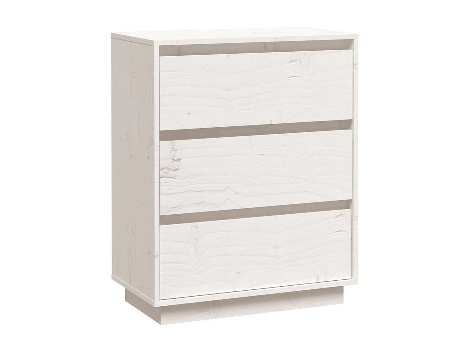 Dressoir 60x34x75 cm massief grenenhout wit