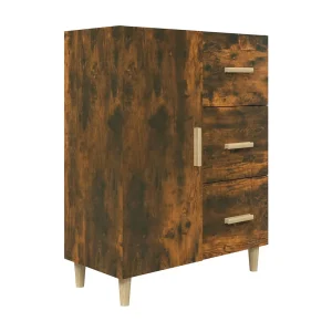 Dressoir 69,5x34x90 cm bewerkt hout gerookt eikenkleurig Dressoir 69,5x34x90 cm bewerkt hout gerookt eikenkleurig