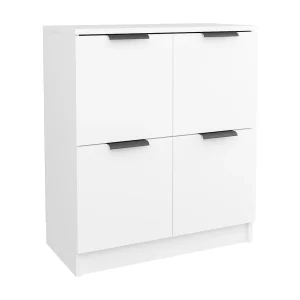 Dressoir 60x30x70 cm bewerkt hout wit