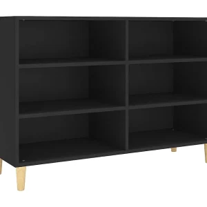 Dressoir 103,5x35x70 cm bewerkt hout zwart Dressoir 103,5x35x70 cm bewerkt hout zwart