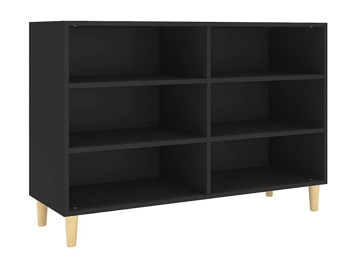 Dressoir 103,5x35x70 cm bewerkt hout zwart