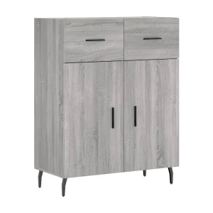 Dressoir 69,5x34x90 cm bewerkt hout grijs sonoma eikenkleurig Dressoir 69,5x34x90 cm bewerkt hout grijs sonoma eikenkleurig