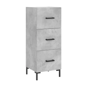Dressoir 34,5x34x90 cm bewerkt hout betongrijs Dressoir 34,5x34x90 cm bewerkt hout betongrijs