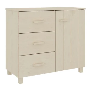 Dressoir HAMAR 90x40x80 cm massief grenenhout honingbruin Dressoir HAMAR 90x40x80 cm massief grenenhout honingbruin