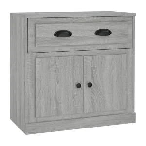 Dressoir 70×35,5×67,5 cm bewerkt hout grijs sonoma eikenkleurig Dressoir 70×35,5×67,5 cm bewerkt hout grijs sonoma eikenkleurig