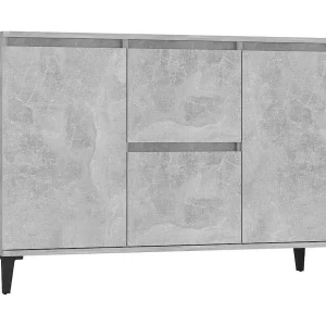 Dressoir 102x35x70 cm bewerkt hout betongrijs Dressoir 102x35x70 cm bewerkt hout betongrijs